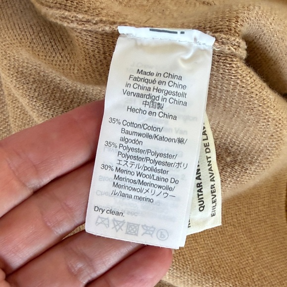 J Crew L Women's Sophie Open Front Sweater Blazer in Camel - Picture 4 of 5